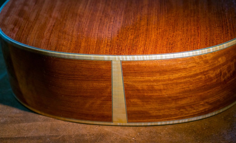 European Maple binding and endgraft on Bubinga Mod D