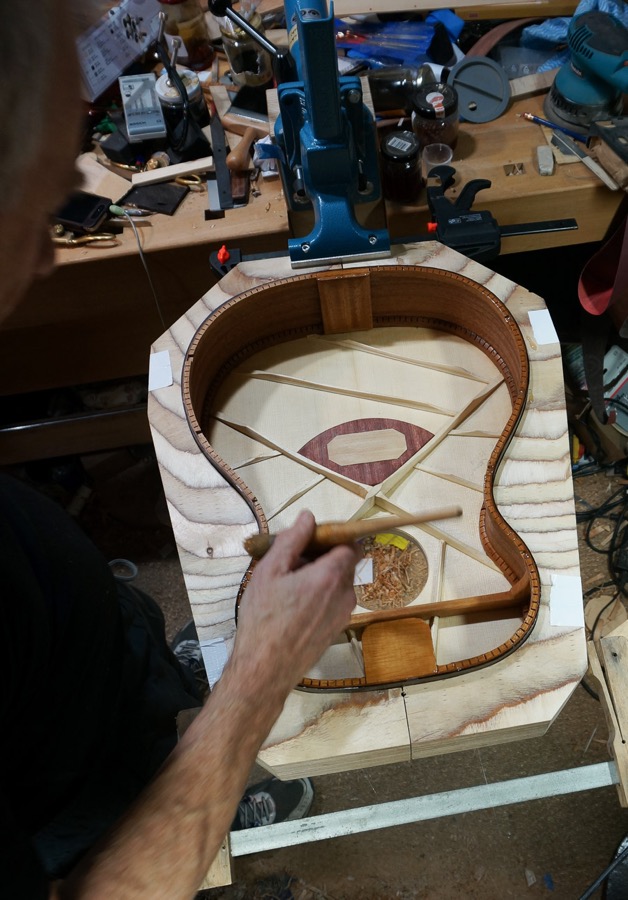 Gluing on the back.jpg