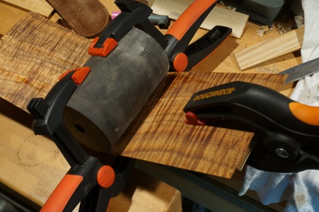 Gluing bent koa to headstock back needssome inventiveness.jpg