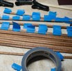 Gluing gorgeous koa with black and white binding.jpg
